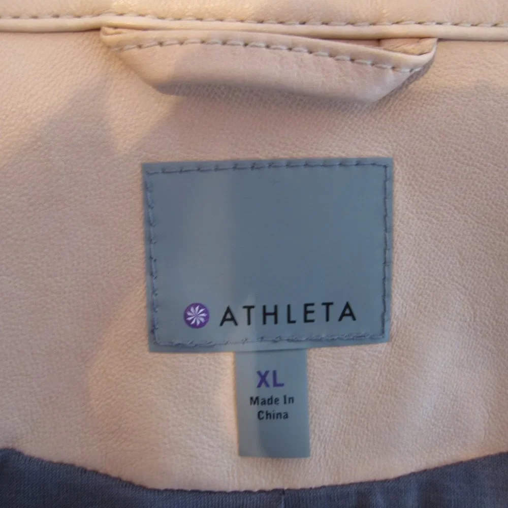 Athleta Salt Flat Leather Moto Jacket - Like New - Picture 11 of 13